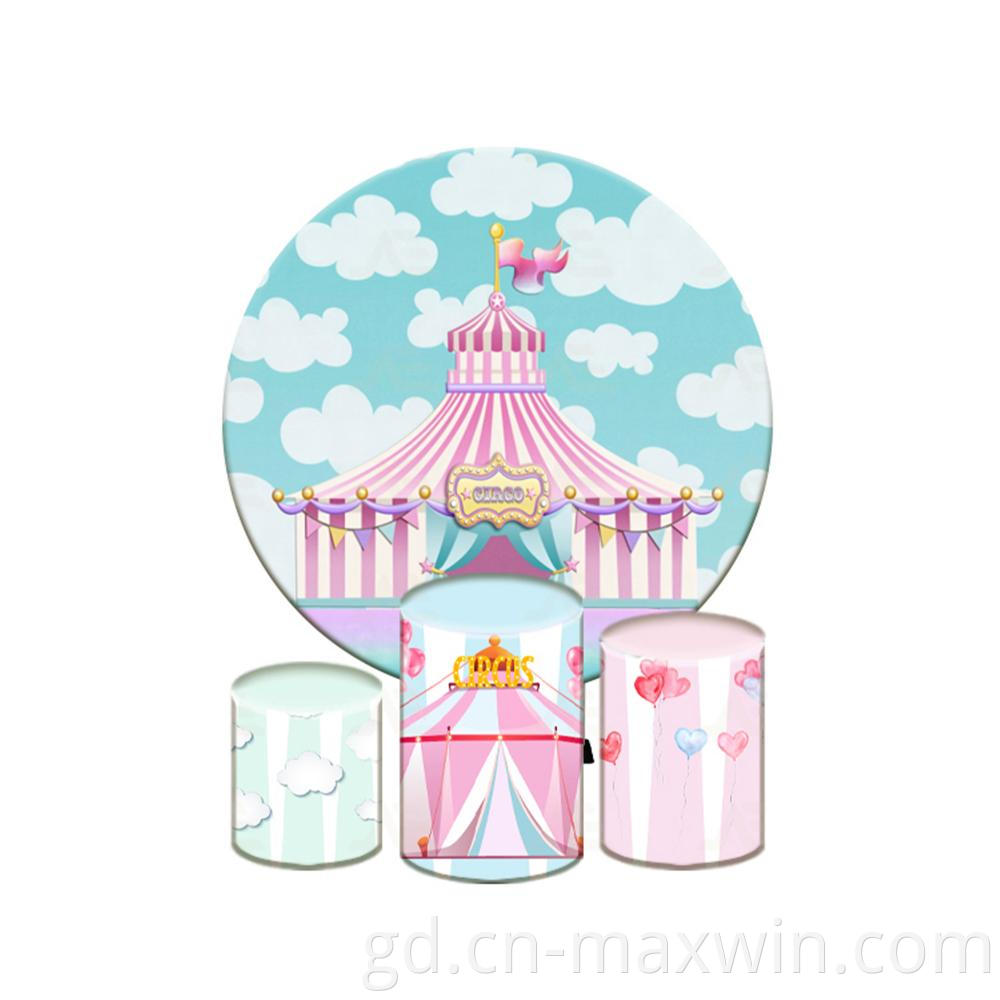 Frèamaichean cùl-raon cruinn Round Background Frames